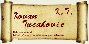 Kovan Tucaković vizit kartica